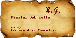 Miszlai Gabriella névjegykártya