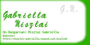 gabriella miszlai business card
